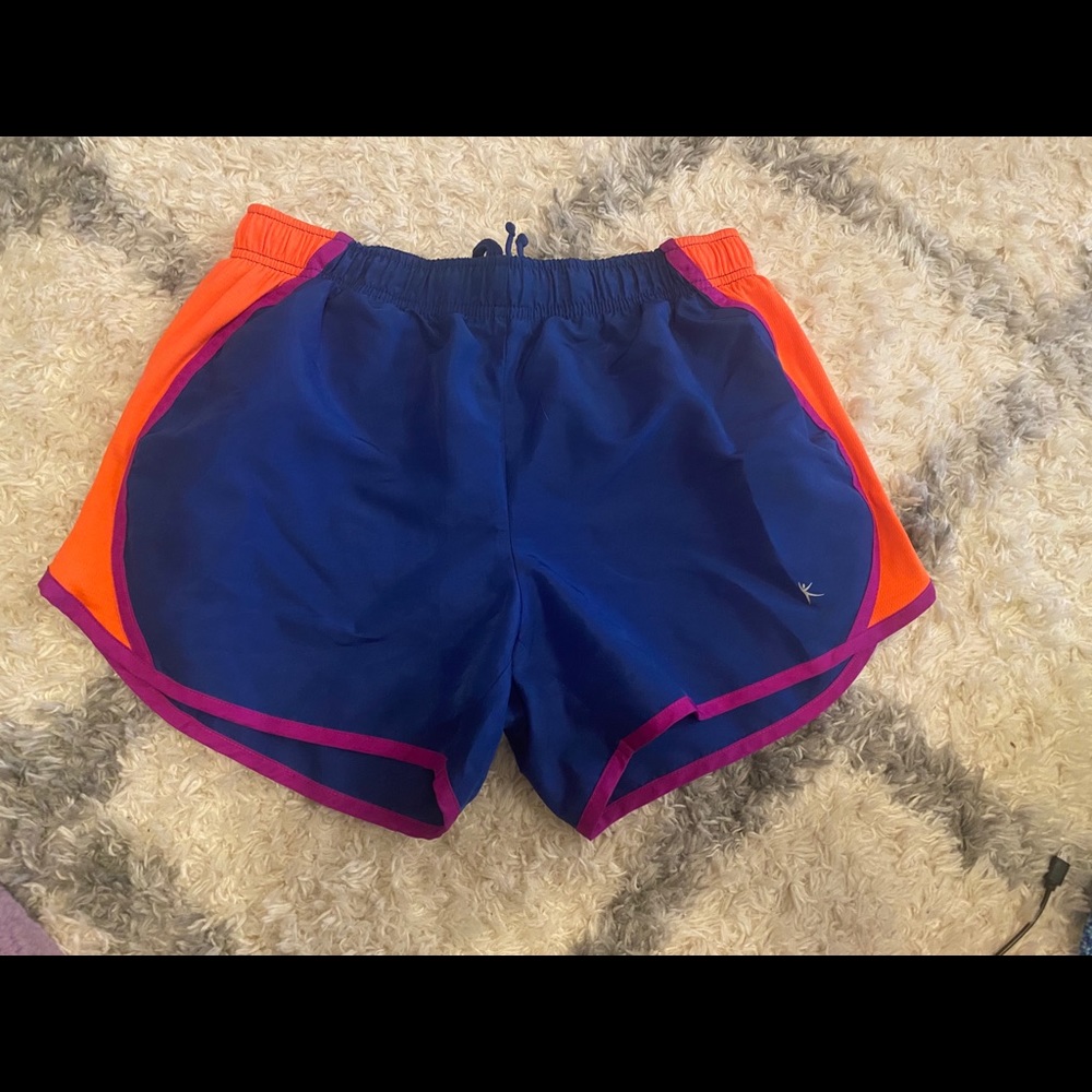 Blue athletic shorts